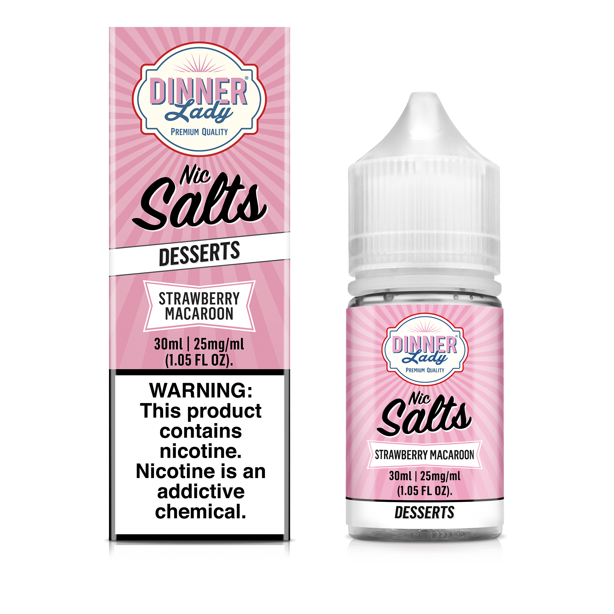 Dinner Lady Juice 25mg Dinner Lady Strawberry Macaroon 30ml