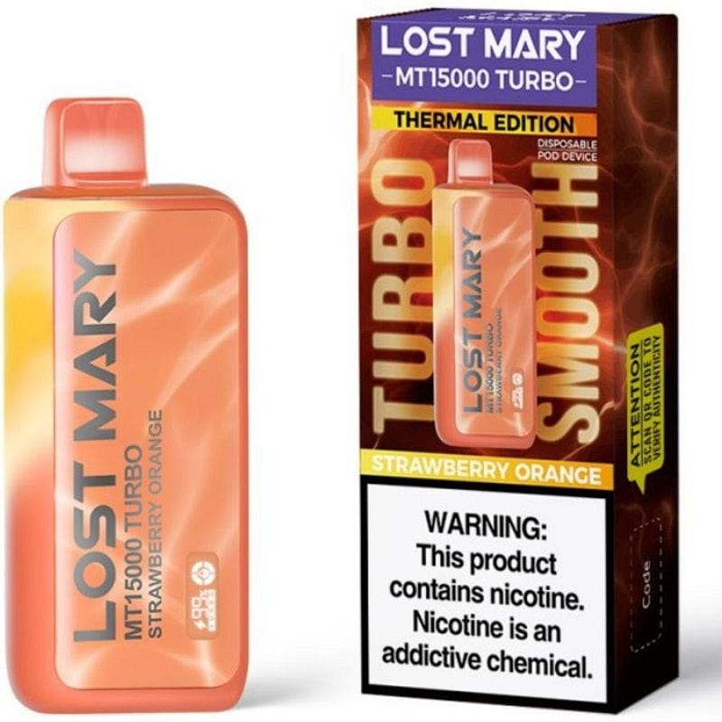 Lost Mary MT15000 Turbo Disposable Vape Strawberry Orange Flavor