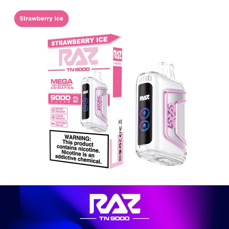 raz tn9000 disposable vape strawberry ice