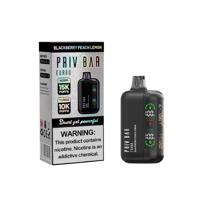 Smok PRIV Bar Turbo Disposable Vape Blackberry Peach Lemon Flavor