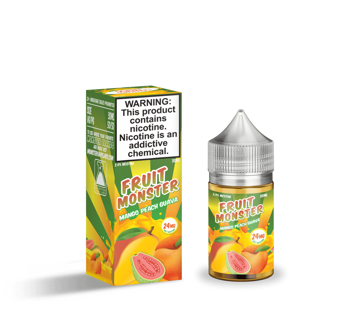 Monster Vape Labs Juice Fruit Monster Salts Mango Peach Guava 30ml Nic Salt Vape Juice