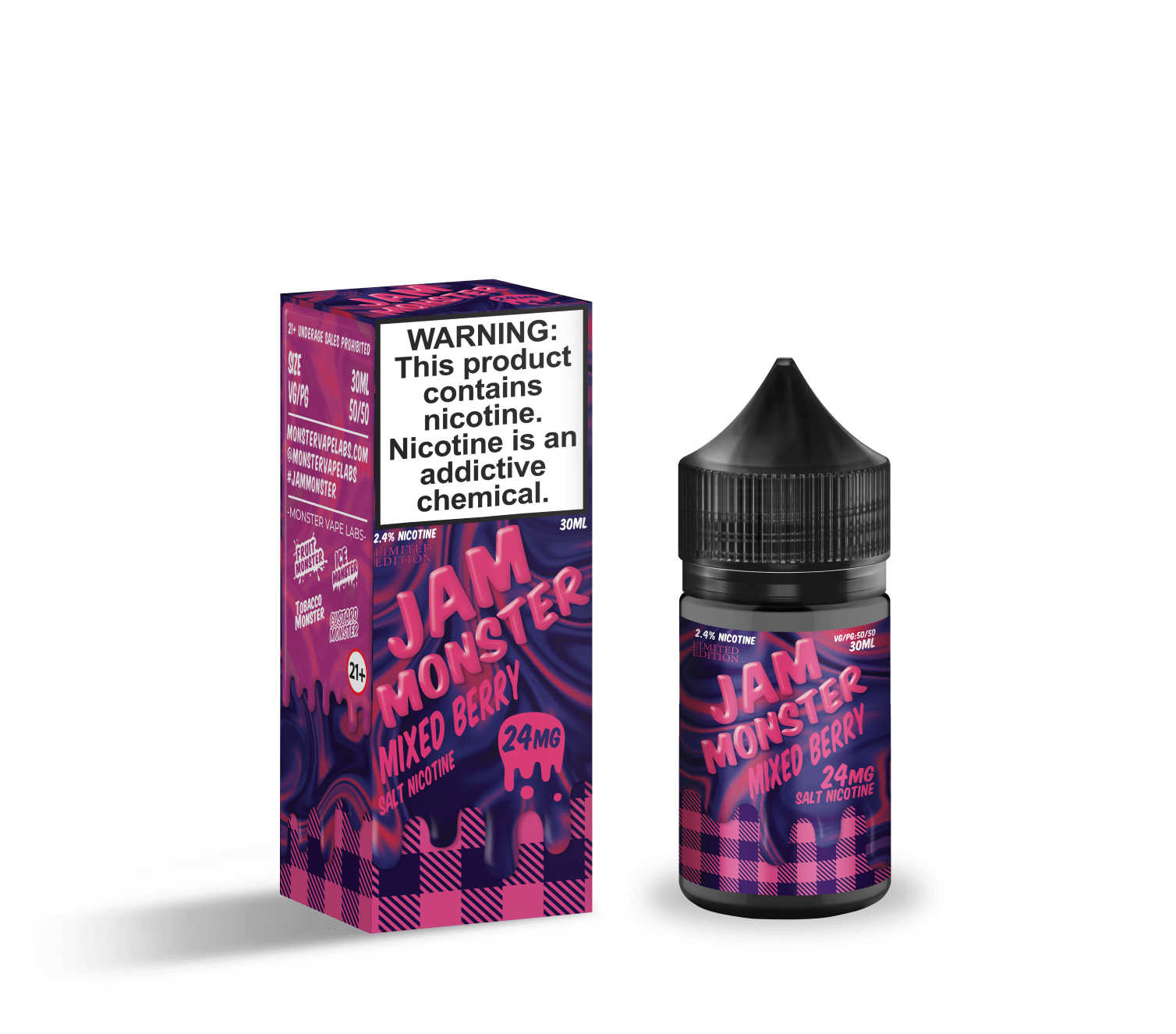 Monster Vape Labs Juice Jam Monster Salts Mixed Berry 30ml Nic Salt Vape Juice