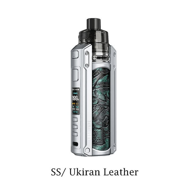 Lost Vape Kits Stainless Steel Ukiran Leather Ursa Quest 100W Kit - Lost Vape